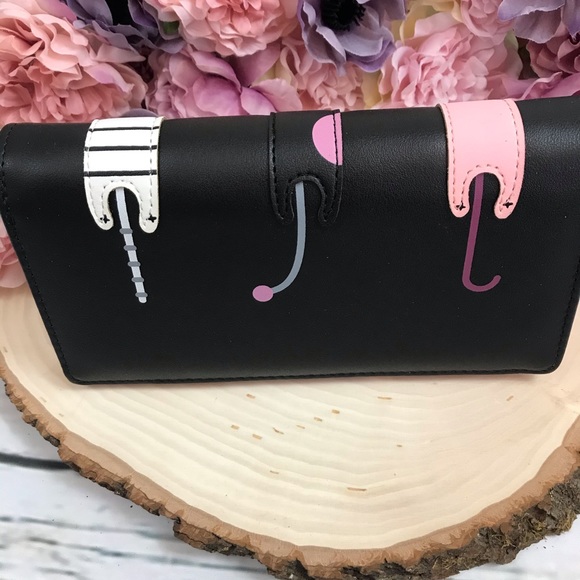 Black Vegan Leather Cat Clutch Wallet - Picture 4 of 13